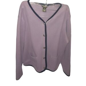 L.L. Bean Light Purple Button Cover Up Coat Size Medium